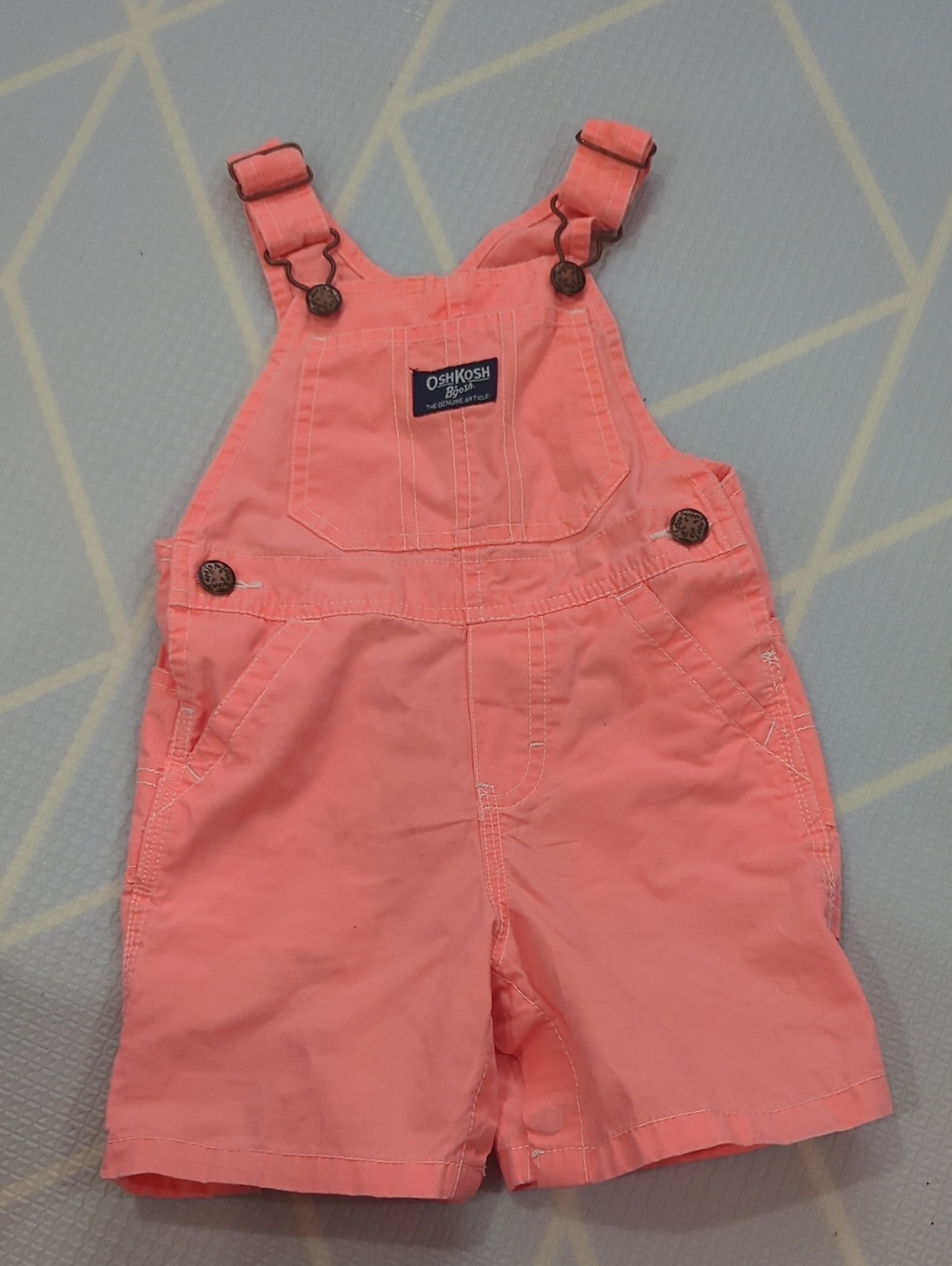 OshKosh B'gosh Coral Shortall Overalls